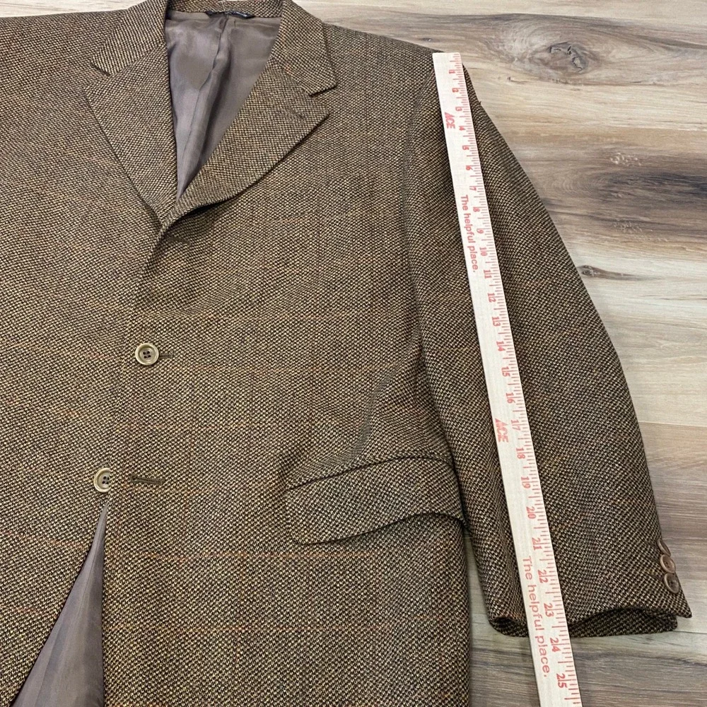 Canali Proposta Sport Coat US 46R Wool Cashmere Glen Plaid Blazer 3 Roll 2 Italy